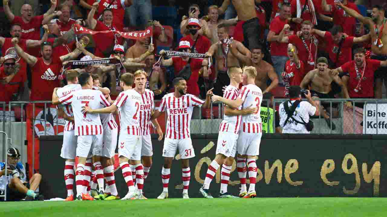 A cheer from the Cologne players