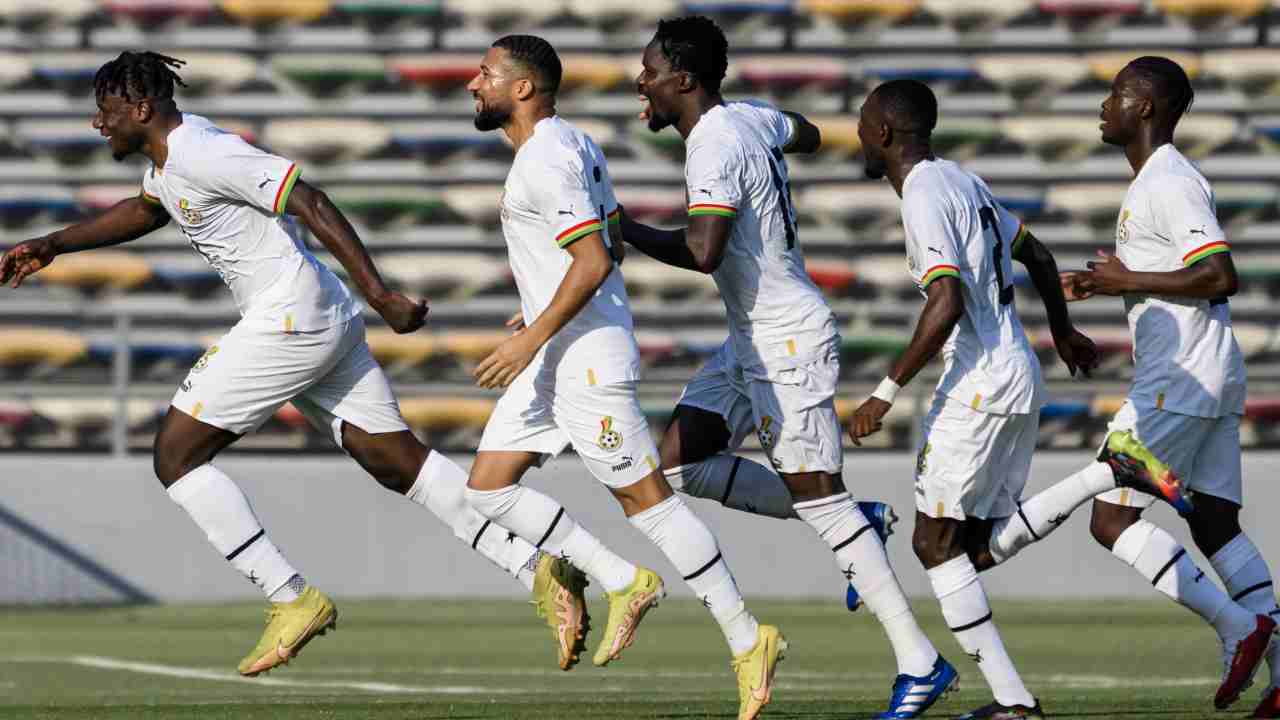 Ghanaian players' jubilation