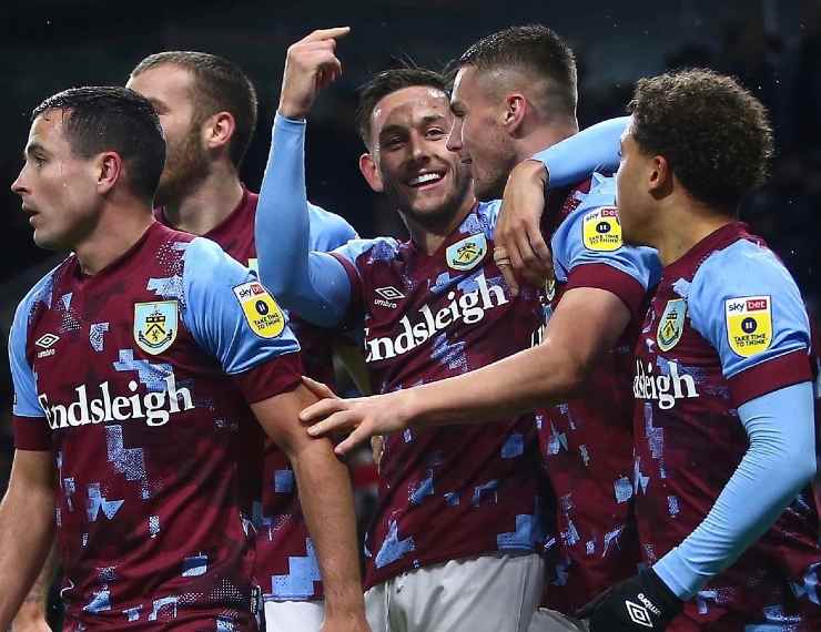 Burnley players' jubilation