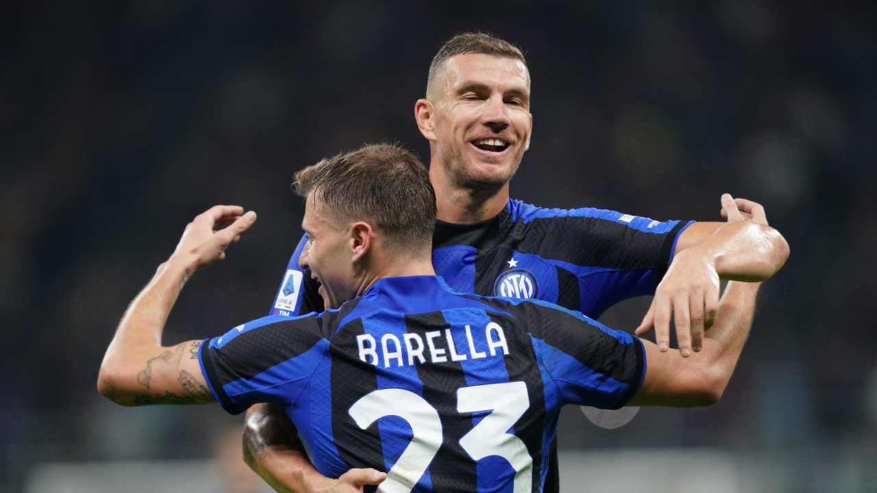 Dzeko y Barella, el primero pudo encontrar la red