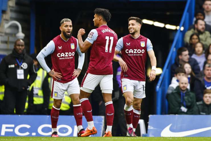 Algunos jugadores del Aston Villa