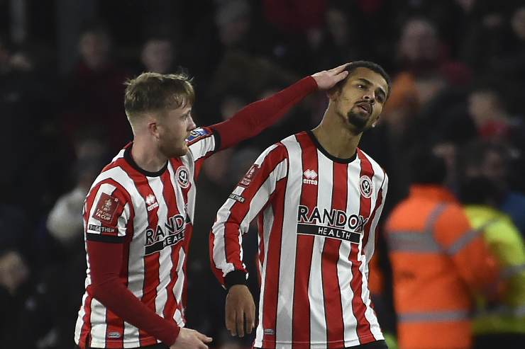 Ndiaye, del Sheffield, celebrando tras un gol