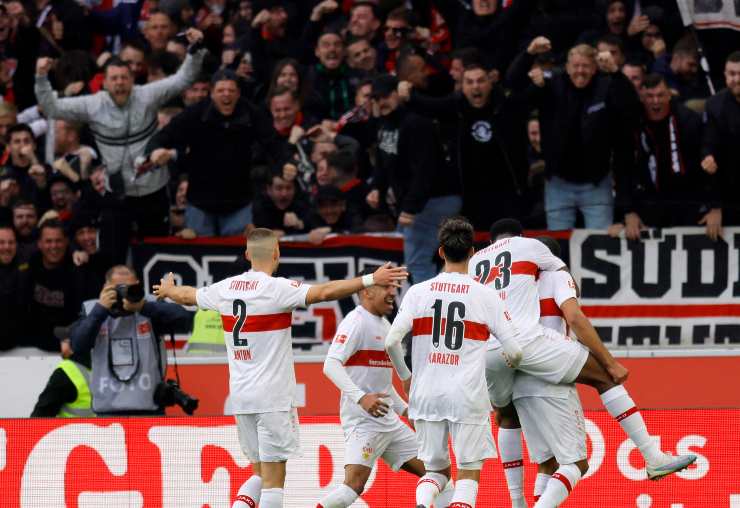 Stuttgart players' jubilation