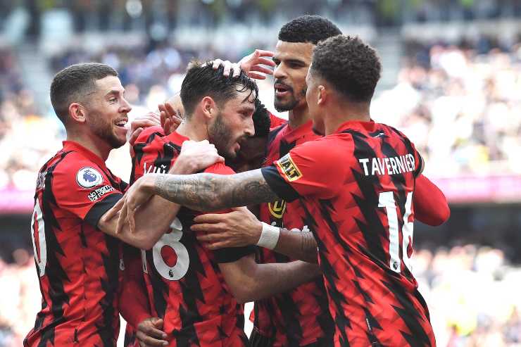 Bournemouth players' jubilation