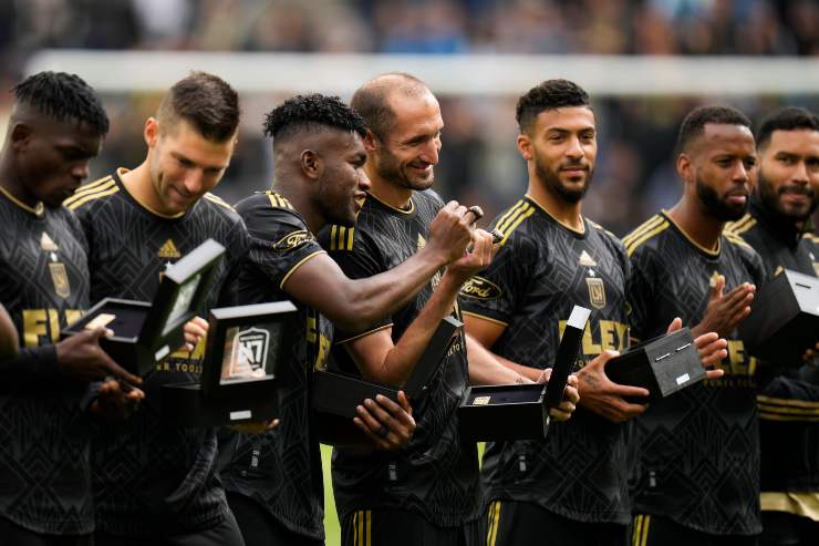 Chiellini with Los Angeles FC teammates