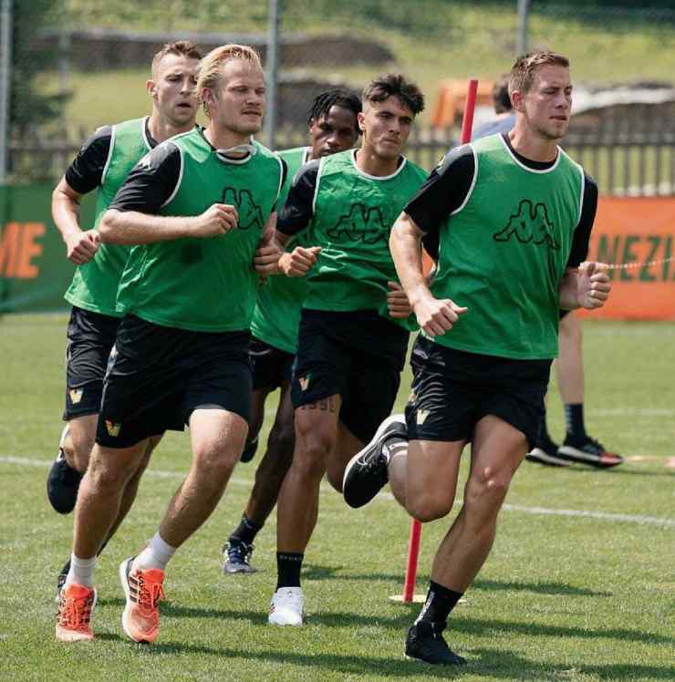 Jugadores del Venezia en el entrenamiento