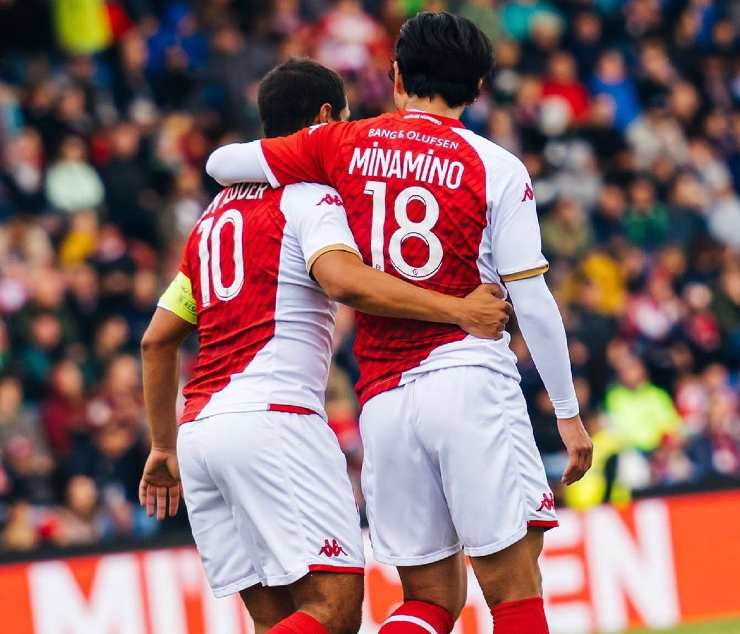 Ben Yedder e Minamino do Mónaco