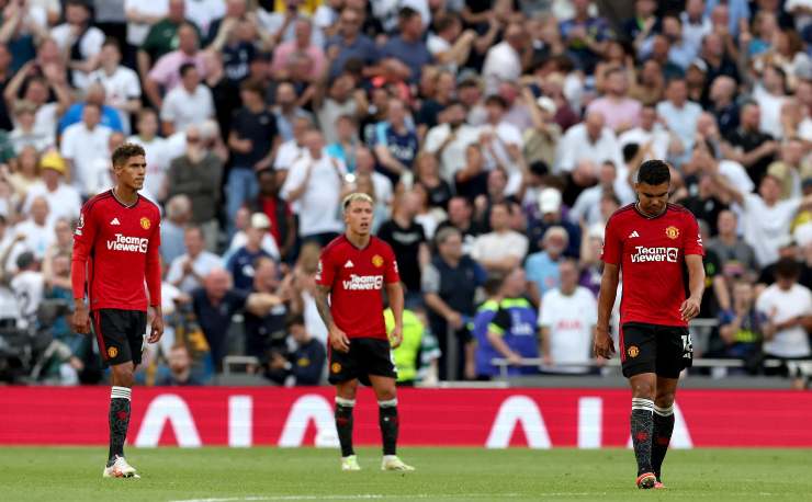 Varane, Lisandro Martinez und Casemiro von Manchester United