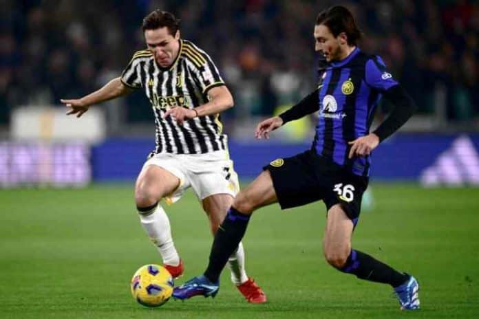 (Chiesa und Darmina in Juventus-Inter (Ansa)