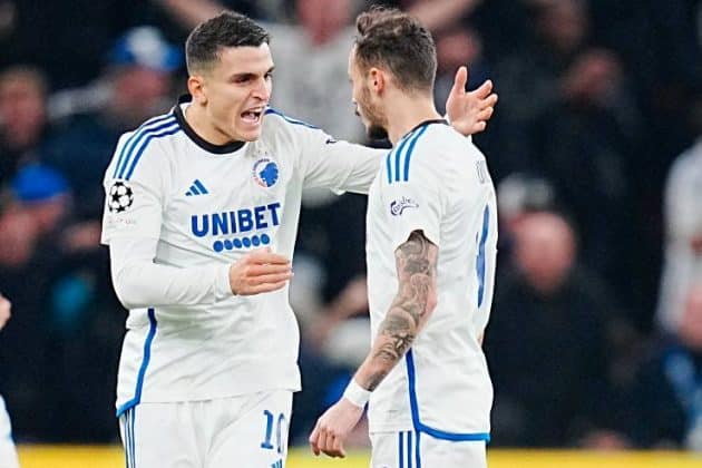 (Copenaghen's Elyounoussi and Goncalves , TheVeggente.it (Ansa)