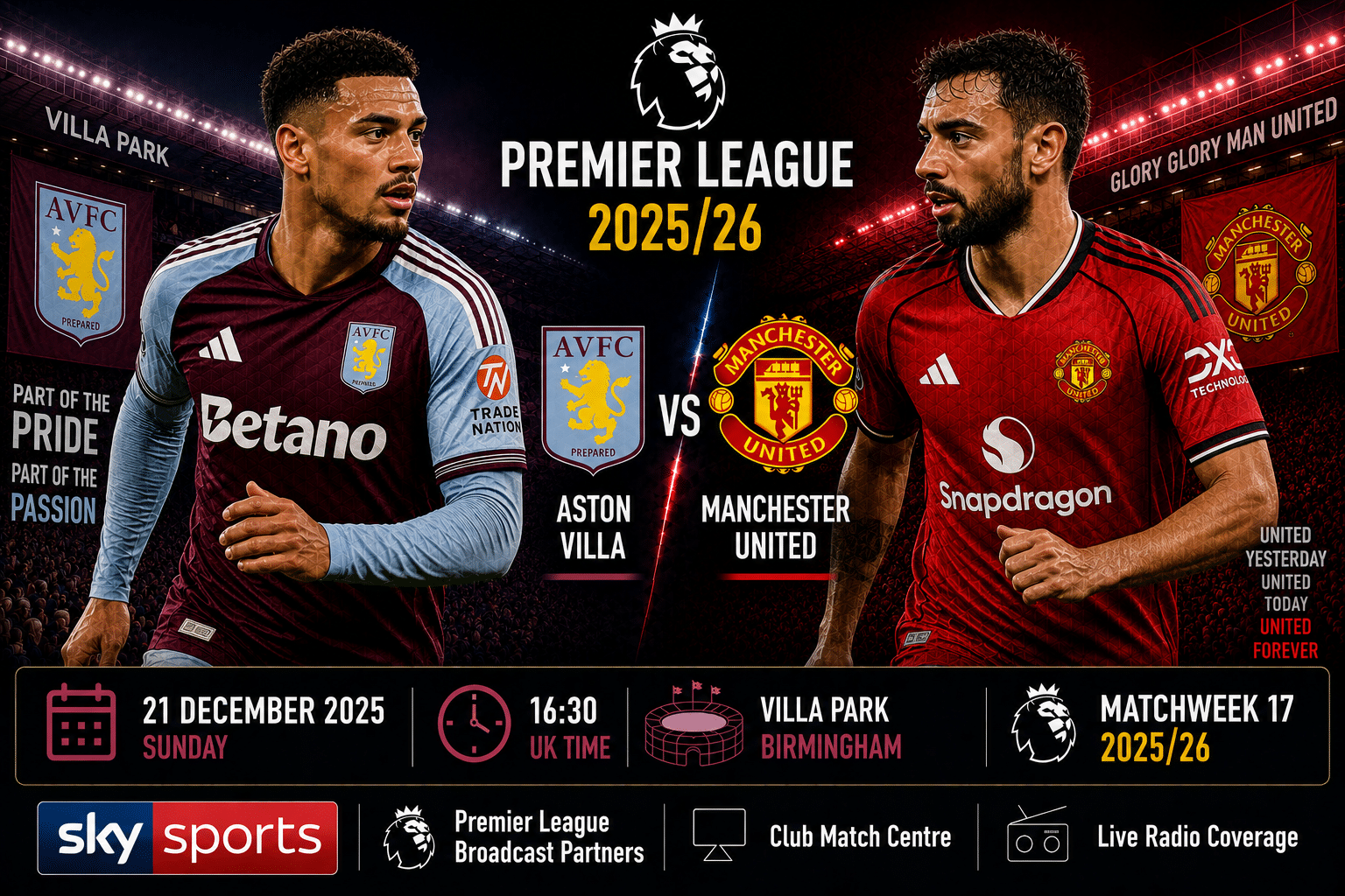 Aston Villa – Manchester United – Premier League 2025/26 Aston Villa – Manchester United – Premier League 2025/26