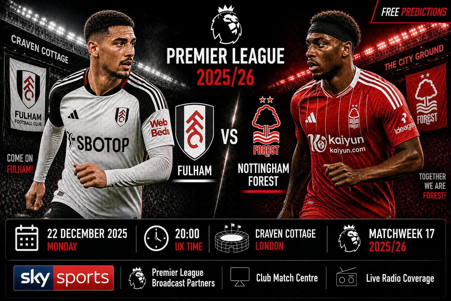 Fulham – Nottingham Forest – Premier League 2025/26 Fulham – Nottingham Forest – Premier League 2025/26