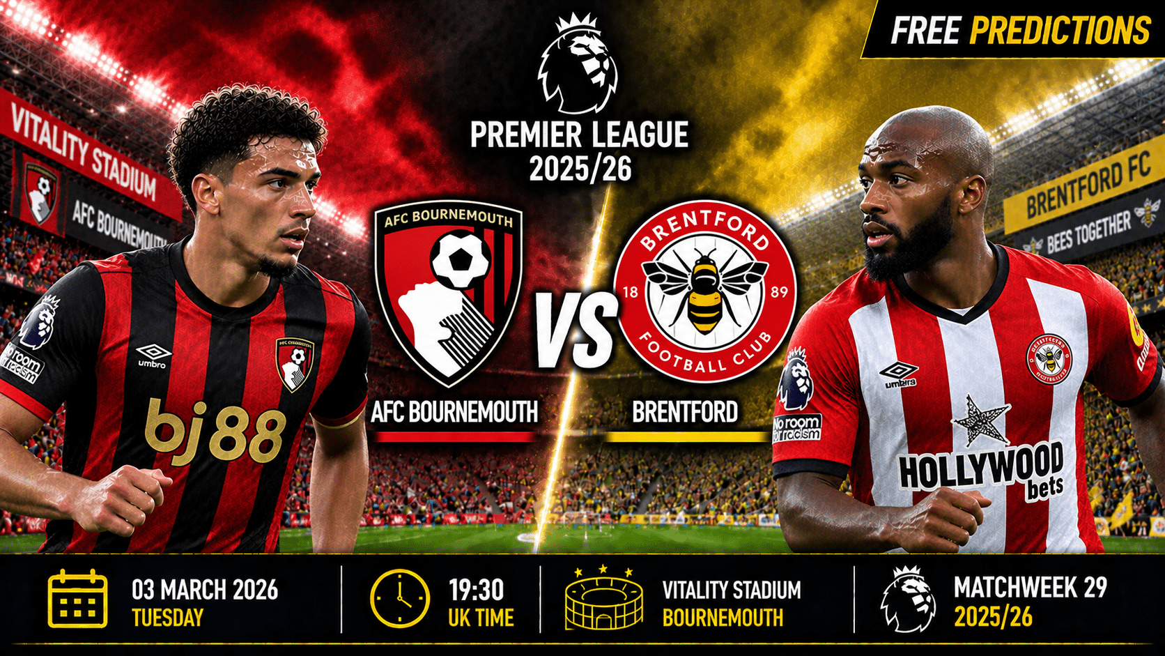 AFC Bournemouth vs Brentford – Premier League 2025/26 AFC Bournemouth vs Brentford – Premier League 2025/26