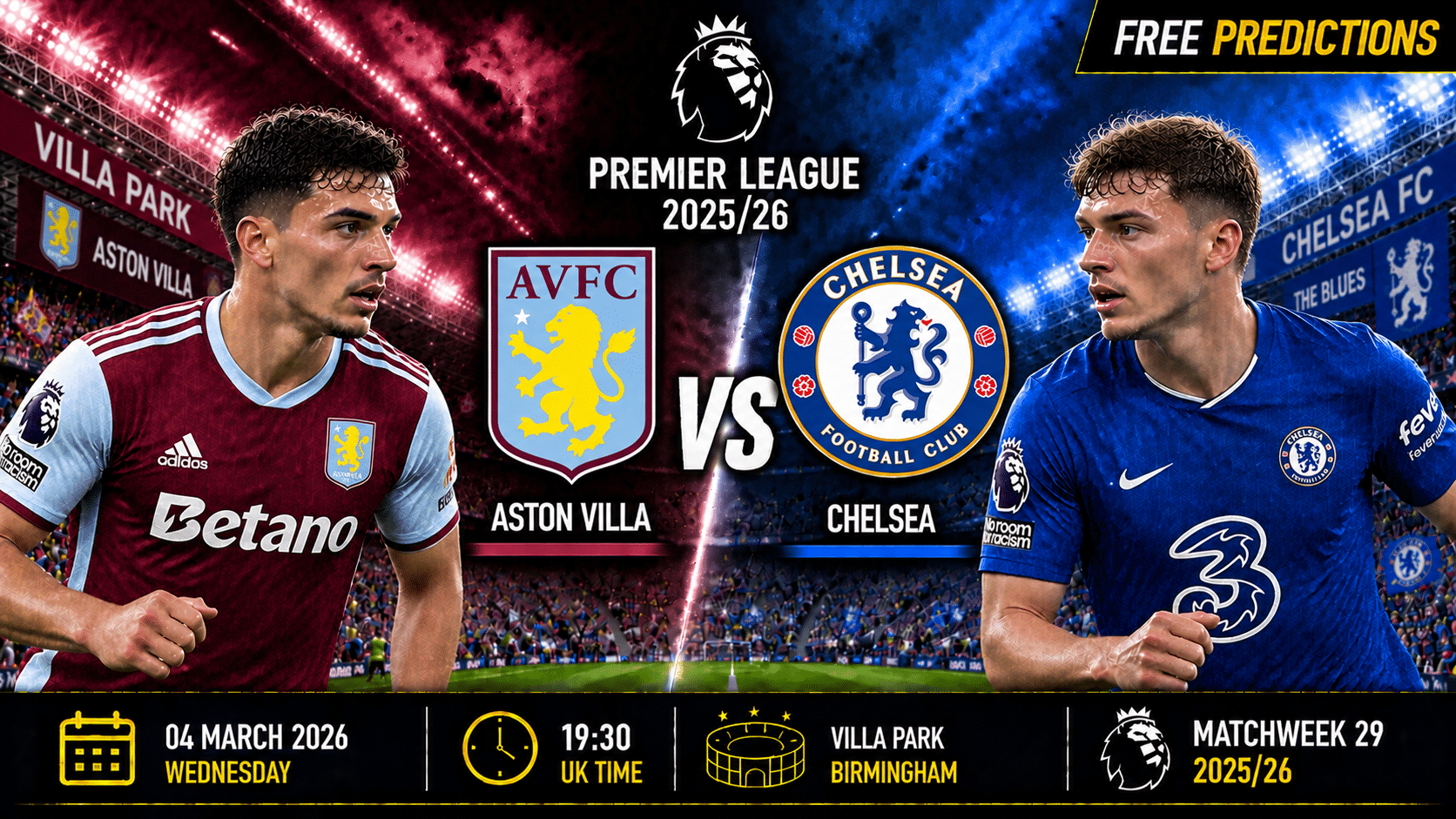 Aston Villa – Chelsea – Premier League 2025/26 Aston Villa – Chelsea – Premier League 2025/26
