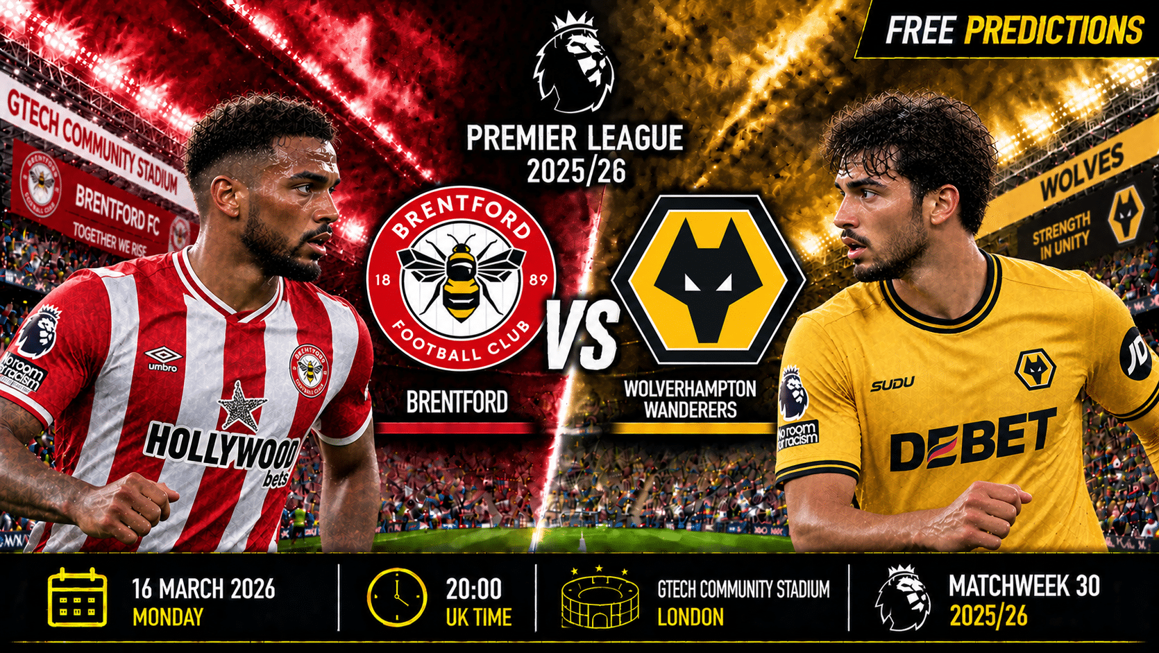 Brentford vs Wolverhampton Wanderers – Premier League 2025/26 Brentford vs Wolverhampton Wanderers – Premier League 2025/26