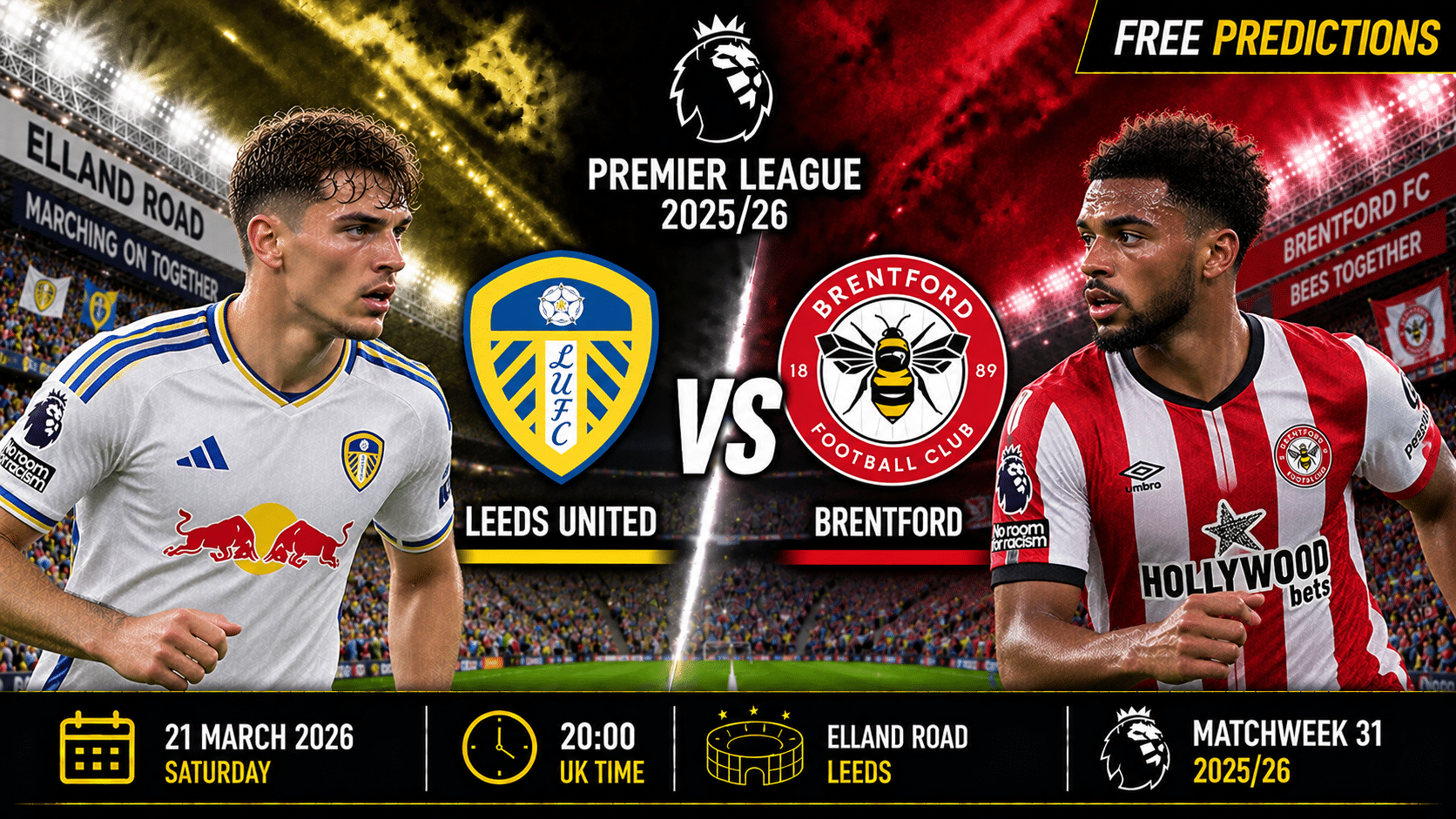 Leeds United mod Brentford – Premier League 2025/26 Leeds United mod Brentford – Premier League 2025/26