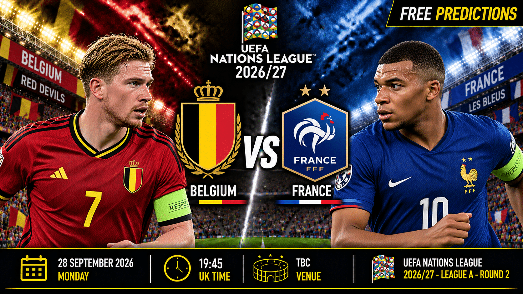 Belgien gegen Frankreich – UEFA Nations League 2026/27 Belgien gegen Frankreich – UEFA Nations League 2026/27