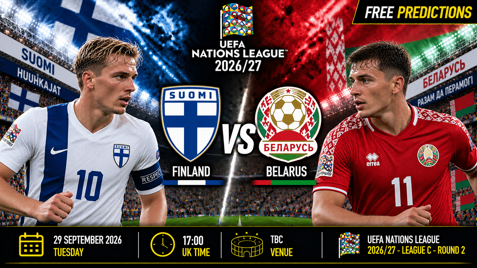 Finland vs Belarus – UEFA Nations League 2026/27 Finland vs Belarus – UEFA Nations League 2026/27