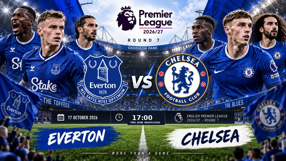 Everton mod Chelsea – Den engelske Premier League 2026/27 – 7. runde Everton mod Chelsea – Den engelske Premier League 2026/27 – 7. runde