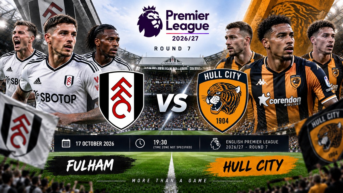 Fulham x Hull – Premier League Inglesa 2026/27 – 7ª rodada Fulham x Hull – Premier League Inglesa 2026/27 – 7ª rodada