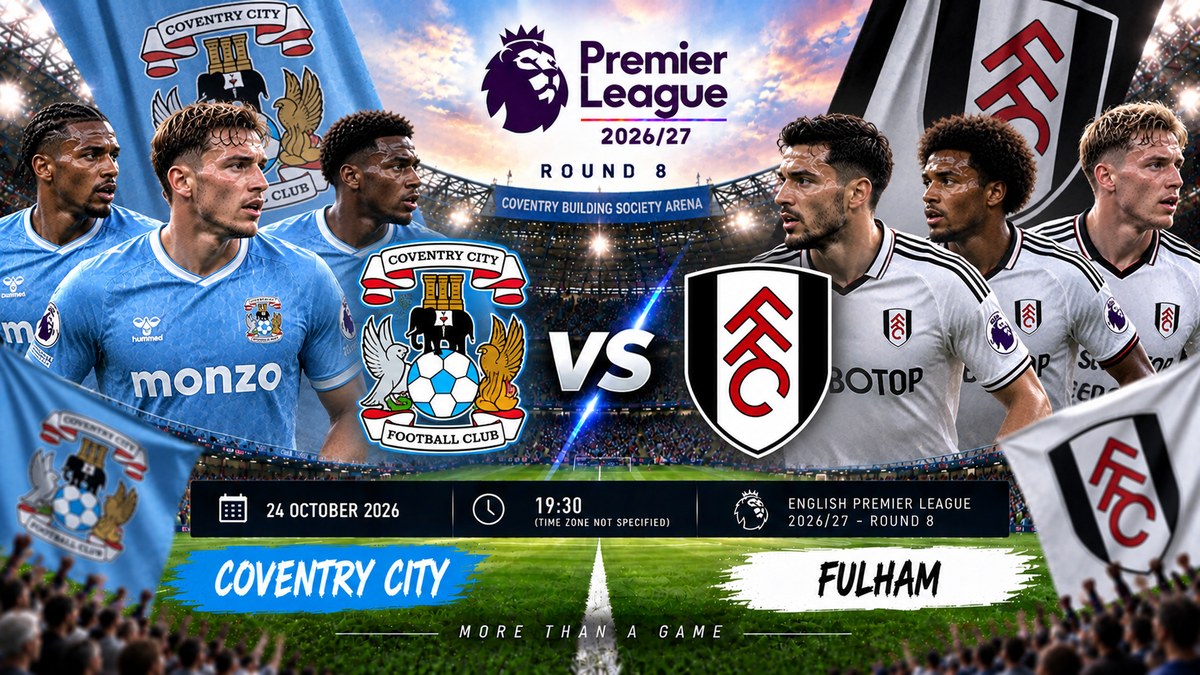 Coventry mod Fulham – Den engelske Premier League 2026/27 – 8. runde Coventry mod Fulham – Den engelske Premier League 2026/27 – 8. runde