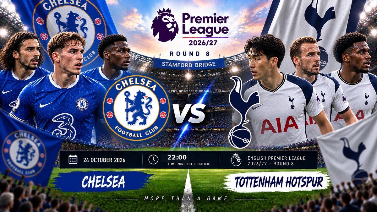 Chelsea – Tottenham – Premier League inglesa 2026/27 – Jornada 8 Chelsea – Tottenham – Premier League inglesa 2026/27 – Jornada 8