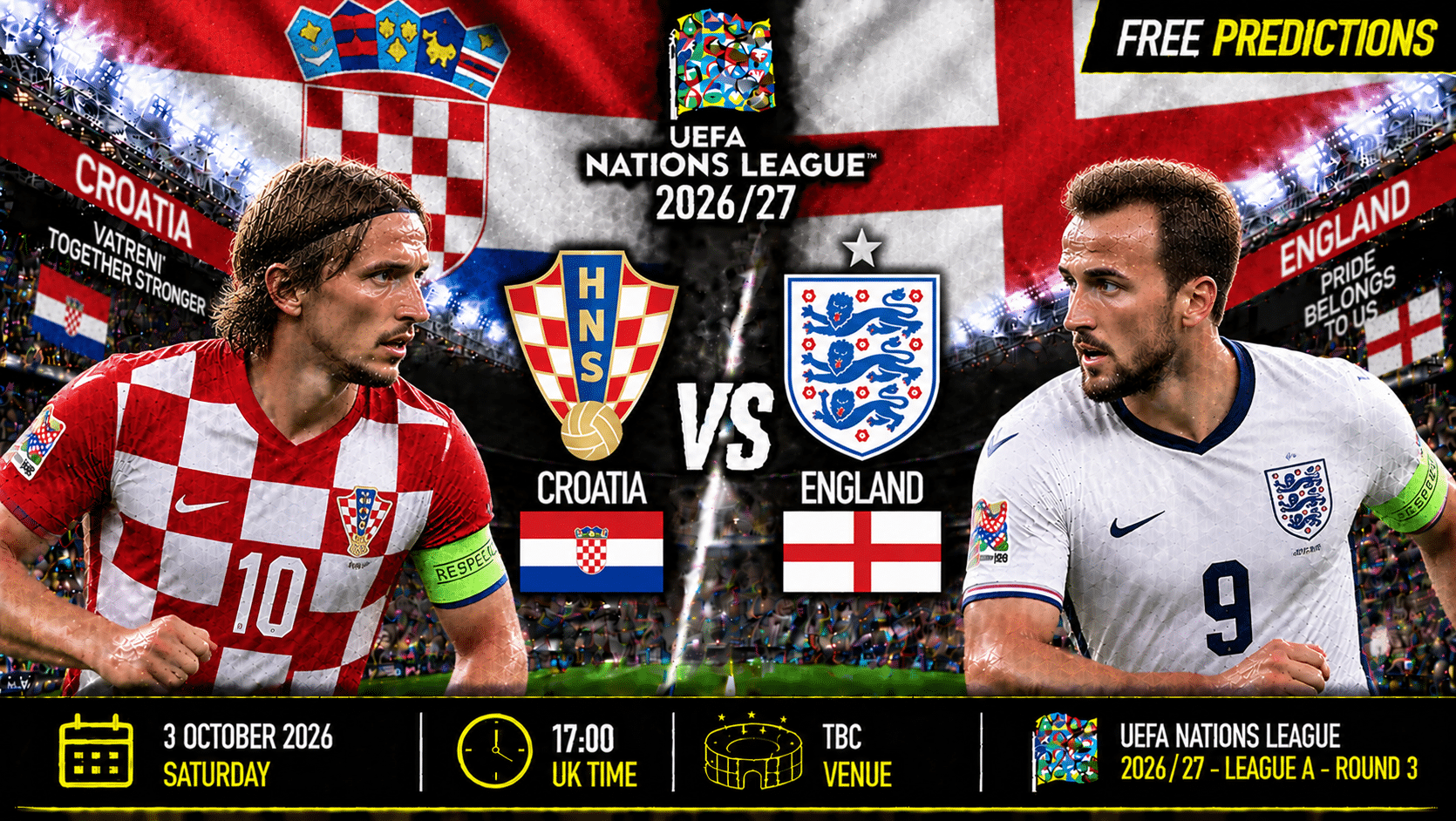 Croatia vs England – UEFA Nations League 2026/27 Croatia vs England – UEFA Nations League 2026/27