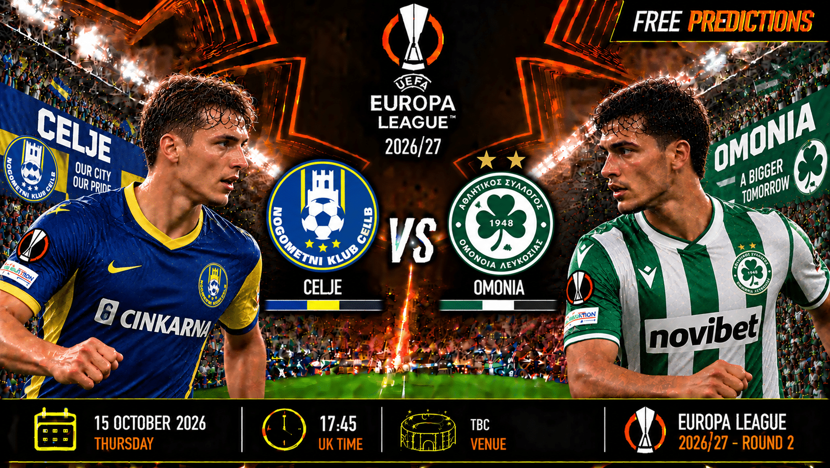 Celje vs Omonia – Liga Europa 2026/27 Celje vs Omonia – Liga Europa 2026/27