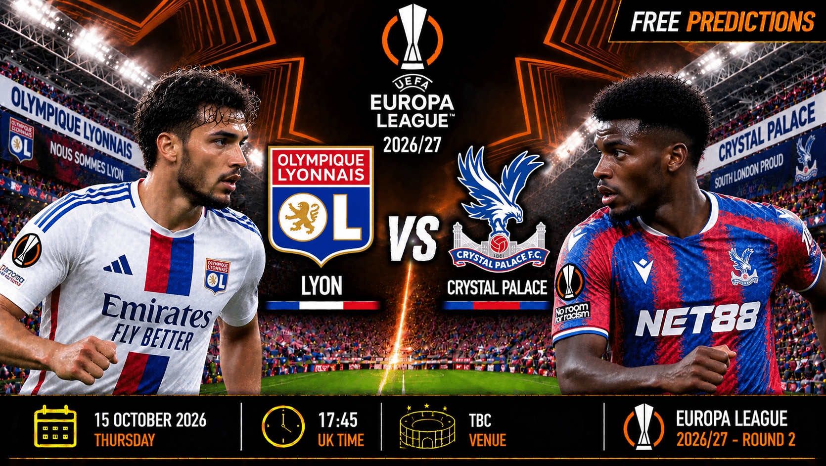 Lyon vs Crystal Palace – Europa League 2026/27 Lyon vs Crystal Palace – Europa League 2026/27