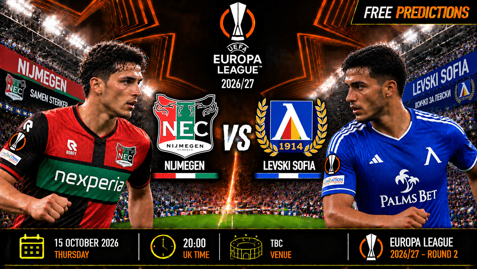 Nijmegen gegen Levski Sofia – Europa League 2026/27 Nijmegen gegen Levski Sofia – Europa League 2026/27