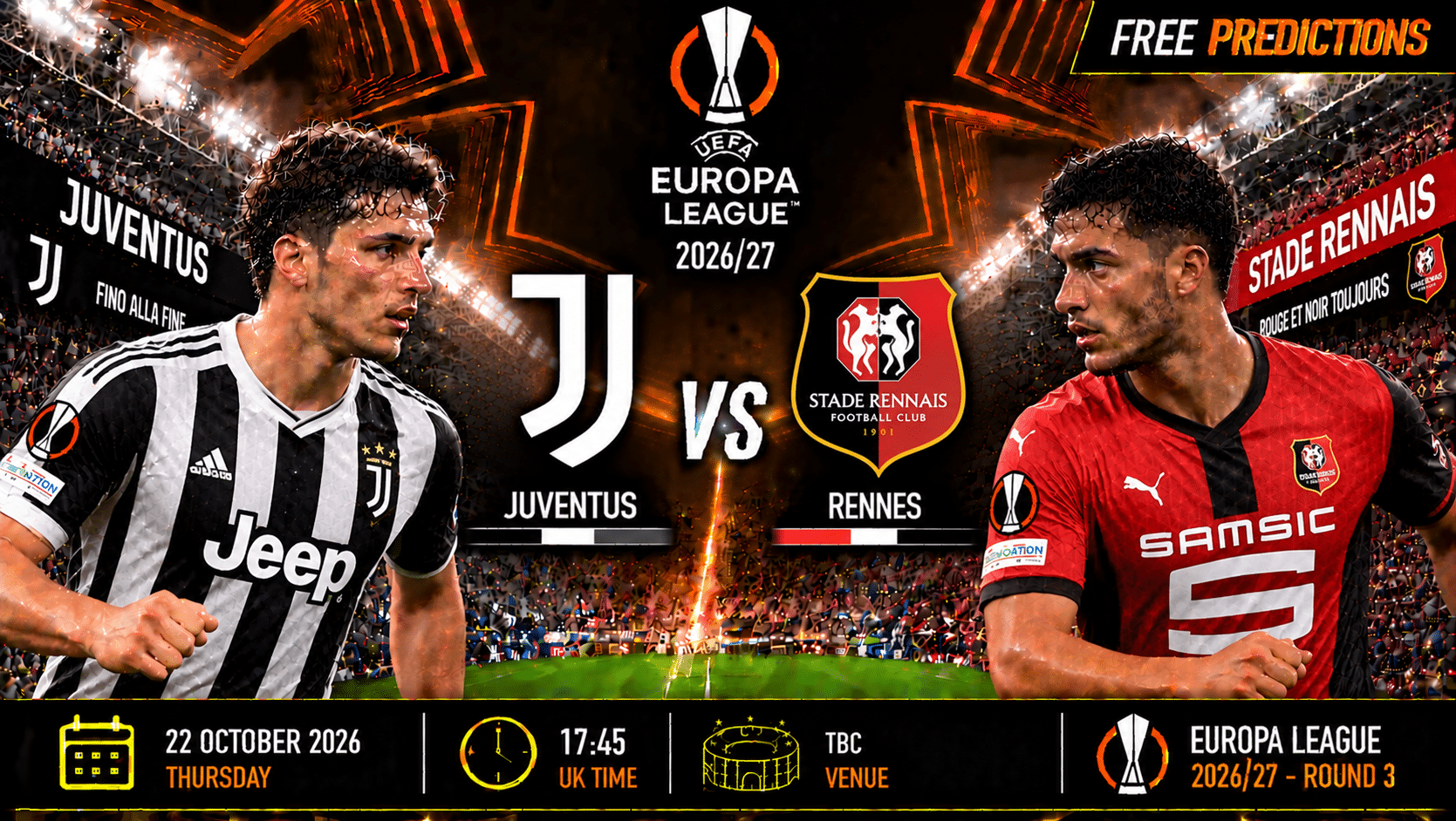 Γιουβέντους – Ρεν – Europa League 2026/27 Γιουβέντους – Ρεν – Europa League 2026/27