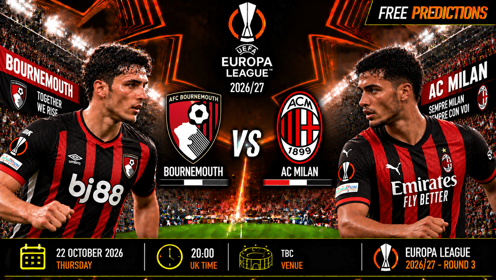 Bournemouth – AC Milan – Liga Europa 2026/27 Bournemouth – AC Milan – Liga Europa 2026/27